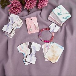 170 pz 17 stili di carta collana orecchino set di schede di visualizzazione&nbsp;CDIS-SZ0001-14