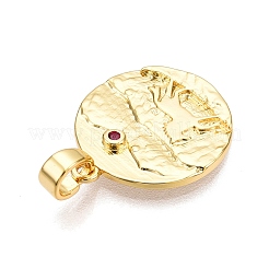 Colgante micropavé cubic zirconia de latón&nbsp;KK-T070-37G