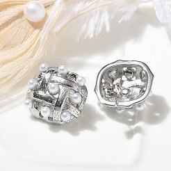 Boucles d'oreilles à tige en tricot d'acier inoxydable 304&nbsp;EJEW-B108-08P