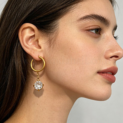 Ohrringe aus Edelstahl 304 mit Zirkonia-Pavé&nbsp;WG5B3C6-01