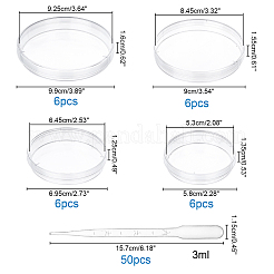Piastra per coltura cellulare monouso in plastica rotonda e piatta&nbsp;AJEW-OC0001-97