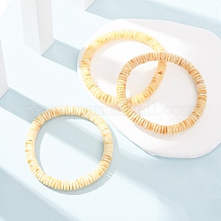 Bracelets extensibles en perles d'ambre naturel pour femmes et hommes&nbsp;BJEW-D462-02A