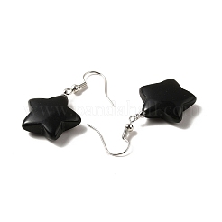 Edelstein-Stern-Ohrringe&nbsp;EJEW-G329-01P