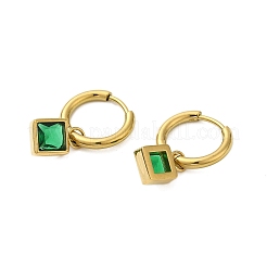 Boucles d'oreilles en acier inoxydable 304 micro pavé de zircones cubiques pour femmes&nbsp;EJEW-U020-13G