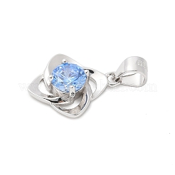 Pendentifs en argent fin et zircone cubique&nbsp;STER-S008-01B-P