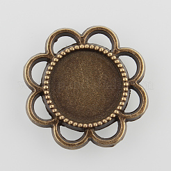 BlumenLegierung  Fassungen für Cabochon&nbsp;X-PALLOY-N0088-33AB-NF