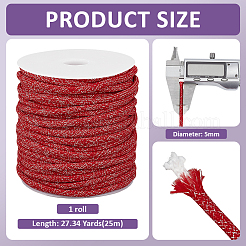 Cordon rond en polyester scintillant de 25 m&nbsp;OCOR-BC0009-51C