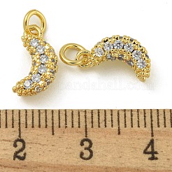 Rack-Beschichtung Messing Micro Pave klar Kubisch Zirkonia Charms&nbsp;KK-Z067-23G-08