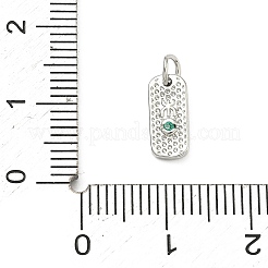 Ciondoli con tema cinque elementi in ottone micro pavé e zirconi cubici trasparenti&nbsp;KK-F934-02B-P