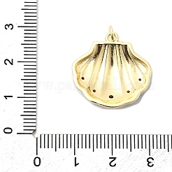 Pendentifs avec zircon cubiques à micro-pavés en laiton&nbsp;KK-I378-03G