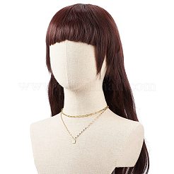 2 pièces rectangle de style 2 avec ensemble de colliers pendentif bonne chance&nbsp;NJEW-JN04009