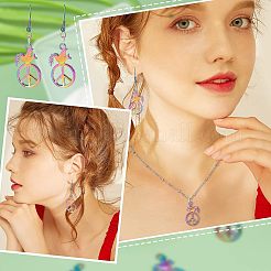 20 Stück Regenbogenfarben-Legierungsanhänger&nbsp;FIND-FH0003-56
