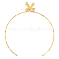 Gargantilla abierta con colgante de lazo de acero inoxidable 304 para mujer&nbsp;NJEW-Z046-06G-02