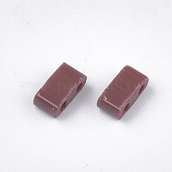 2-trou perles rocailles en verre opaque&nbsp;SEED-S023-21B-03