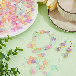 500 perles acryliques transparentes lumineuses&nbsp;LACR-PA0001-03
