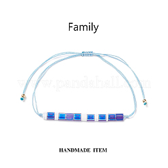 Gliederarmband aus Glassamen&nbsp;BJEW-JB08894-03
