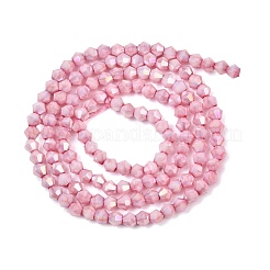 Fili di perline di vetro bicono galvanizzati&nbsp;GL-T021-2.5x3mm-16-21