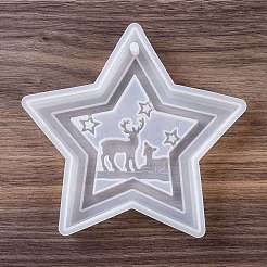 Moule en silicone pour décoration de pendentifs sur le thème de noël&nbsp;DIY-F151-01D