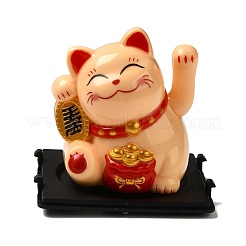 Solarbetriebene japanische Glückskatzenfiguren aus Kunststoff&nbsp;LS-DJEW-K023-01B