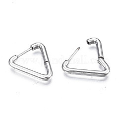Pendientes de aro triangulares de acero inoxidable 201 resistentes al deslustre&nbsp;STAS-S103-29P