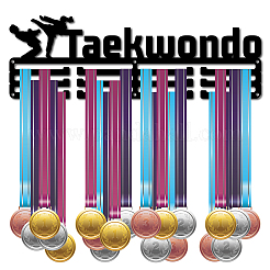Word taekwondo fashion iron medal holder display wall rack&nbsp;ODIS-WH0021-032