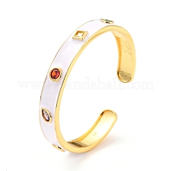 Brazalete tipo brazalete geométrico de circonita cúbica de colores&nbsp;BJEW-D448-25G-RS