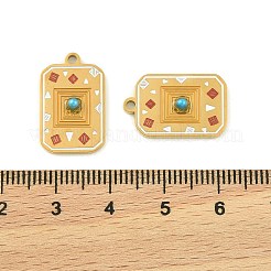 304 Edelstahl-Emaille-Anhänger&nbsp;STAS-H251-03B-01