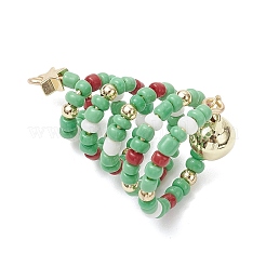 Grandi pendenti a forma di albero di Natale con perline di vetro&nbsp;PALLOY-TA00330-02