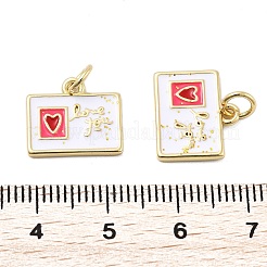 Messing Emaille Anhänger / charms&nbsp;KK-H206-12G