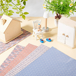 8 Stück 4 Farben Miniatur-Tapeten&nbsp;DIY-GO0001-97