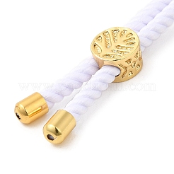 Bracelets en argent avec cordon de nylon torsadé&nbsp;DIY-B066-03G-07