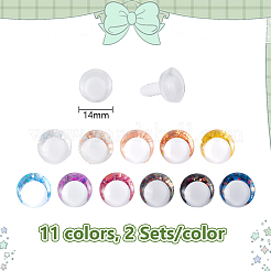 22 Bgas 11 Farben Harz Puppenaugen zum Basteln&nbsp;DIY-GA0008-57