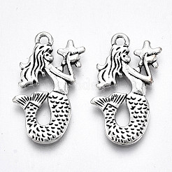 Pendentifs en alliage de style tibétain&nbsp;X-TIBE-S323-084AS-RS
