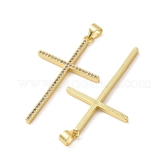 Pendentifs avec zircon cubiques à micro-pavés en laiton&nbsp;KK-D426-24B-G