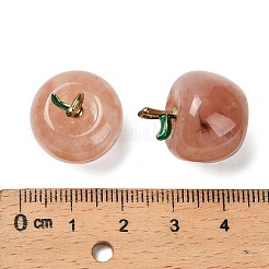 Natürliche xinjiang goldene seide jade apfel anhänger&nbsp;G-G290-05
