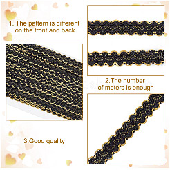 Ruban de dentelle ondulée en filigrane de polyester&nbsp;OCOR-WH0082-211A