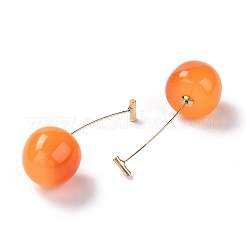 Lebensechte baumelnde Ohrstecker aus Kirschharz&nbsp;EJEW-F274-01A