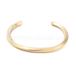Bracelets manchettes ouverts torsadés en acier inoxydable 304 avec placage ionique (IP) pour femmes&nbsp;BJEW-B097-01G