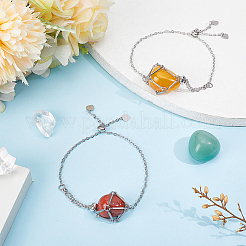 4 Stück 2 Stile 304 Edelstahl Makramee Beutel Armbandherstellung für Steinhalter&nbsp;BJEW-UN00015
