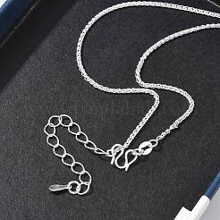 Collares de cadena de trigo de latón de 1.5 mm para mujer&nbsp;KK-CBA4FD4-10S