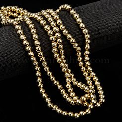 Chapelets de perles en hématite synthétique sans magnétiques&nbsp;G-Q466-6mm-01