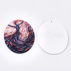 Gros pendentifs en bois imprimés&nbsp;WOOD-S050-11A-21