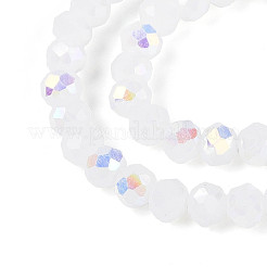 Fili di perline rondelle in vetro opaco placcato color ab&nbsp;EGLA-T029-4mm-09B