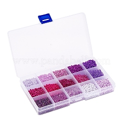 12000 Stück 15 Stil 12/0 runde Saatperlen aus Glas&nbsp;SEED-YW0001-40A