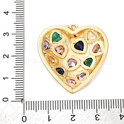 Colgante micropavé cubic zirconia de latón&nbsp;KK-U076-16G-02