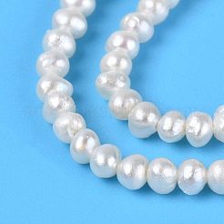 Colliers de perles de culture d'eau douce baroques naturelles keshi&nbsp;X-PEAR-N013-02J