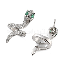 Aretes de latón chapado en rejilla&nbsp;EJEW-N055-45P-RS