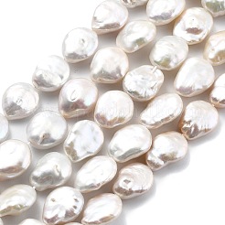 Perles de perles de keshi baroques naturelles&nbsp;PEAR-B004-16F-02A-01