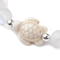 Strandschildkröte gefärbte synthetische türkisfarbene Perlenarmbänder&nbsp;BJEW-JB10251-01