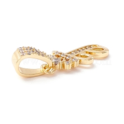 Pendentifs en zircone cubique micro-pavés en laiton écologiques&nbsp;KK-K265-01G-T